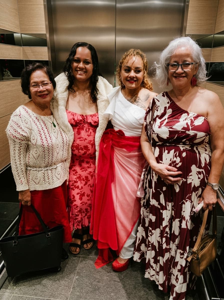 Generations of women dressed for gala